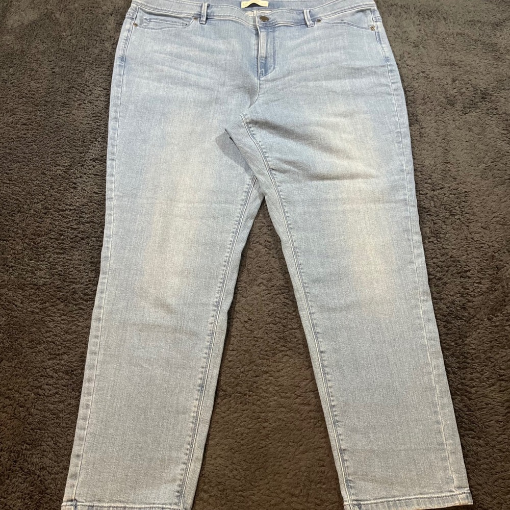 J.Jill Slim Ankle Jeans Womens 18 Light Blue Authentic Fit Casual Classic Denim